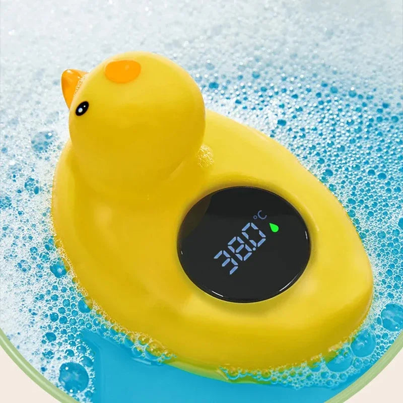 HOMEFISH Little Yellow Duck Baby Bath Thermometer Waterproof Floating Temperature Sensor Safe Shower Water Indicator for Babies