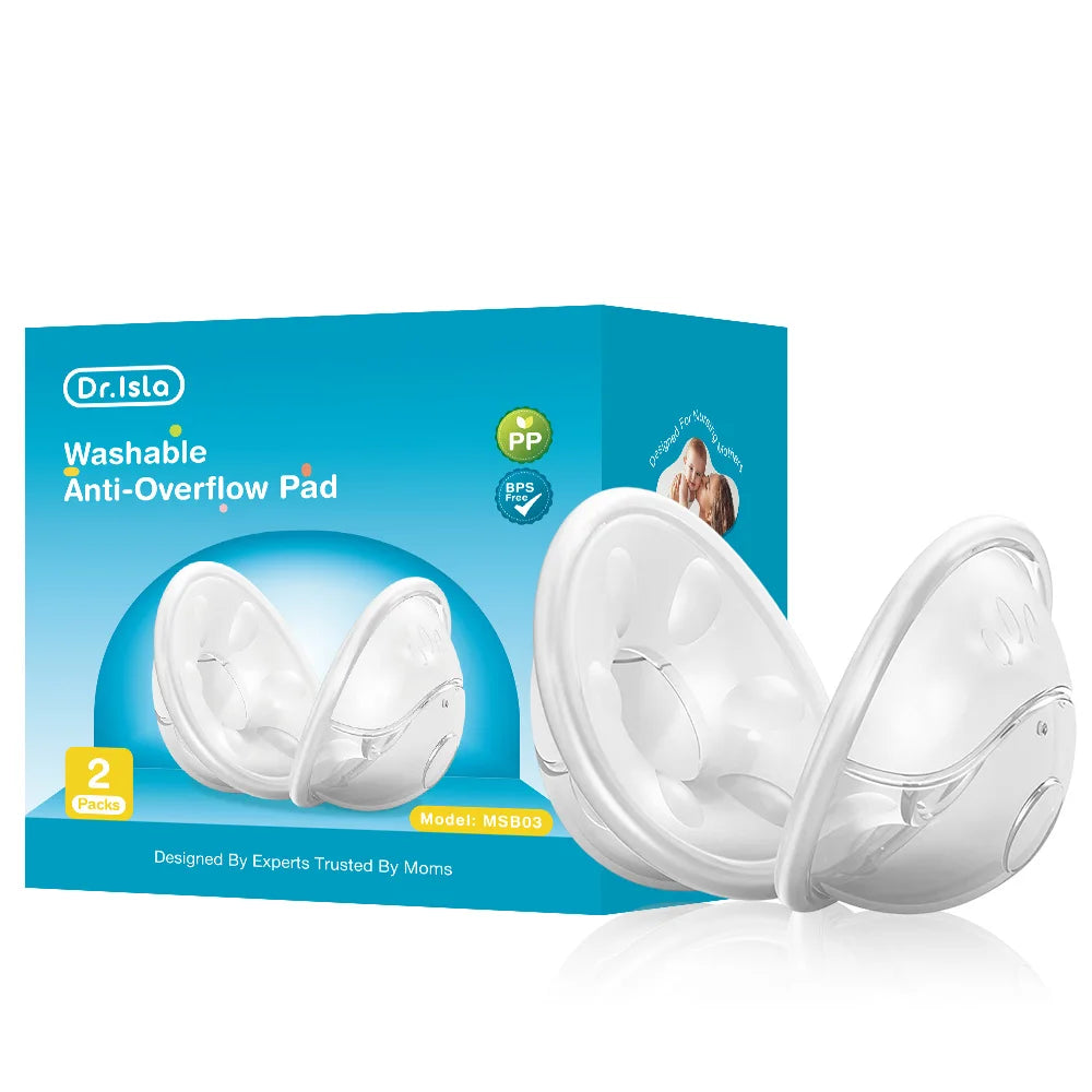 MAMIJOY 2PCS Wearable Anti-Overflow Pad for Breastfeeding Breastmilk Collector Silicone Breast Shell  Milk Collection Cup MSB03