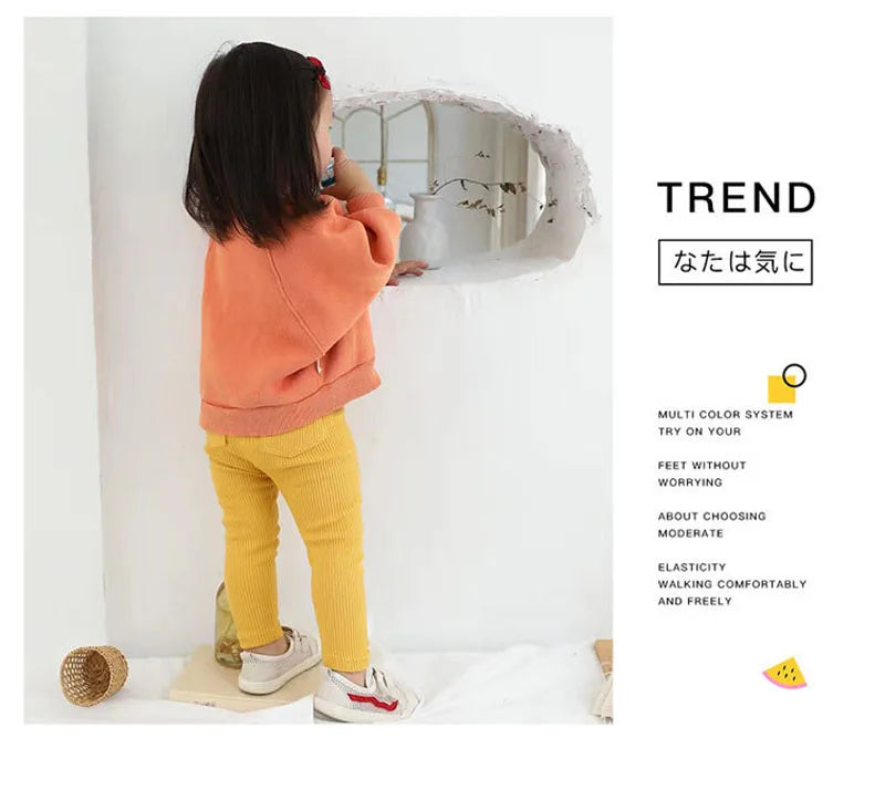 Children Pants Cotton Spring Autumn Kids Baby Leggings Fashion Trousers Girls Boys Pants