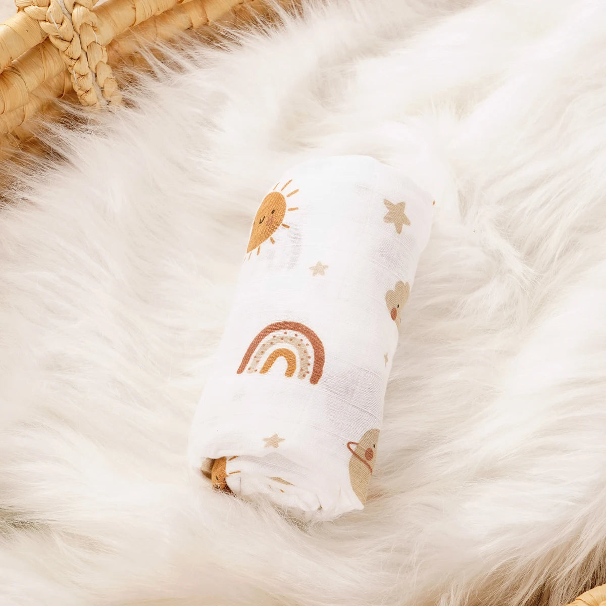 Soft & Breathable Gauze Swaddle Blanket - 120x110CM Bamboo Cotton for Ultimate Comfort and Security