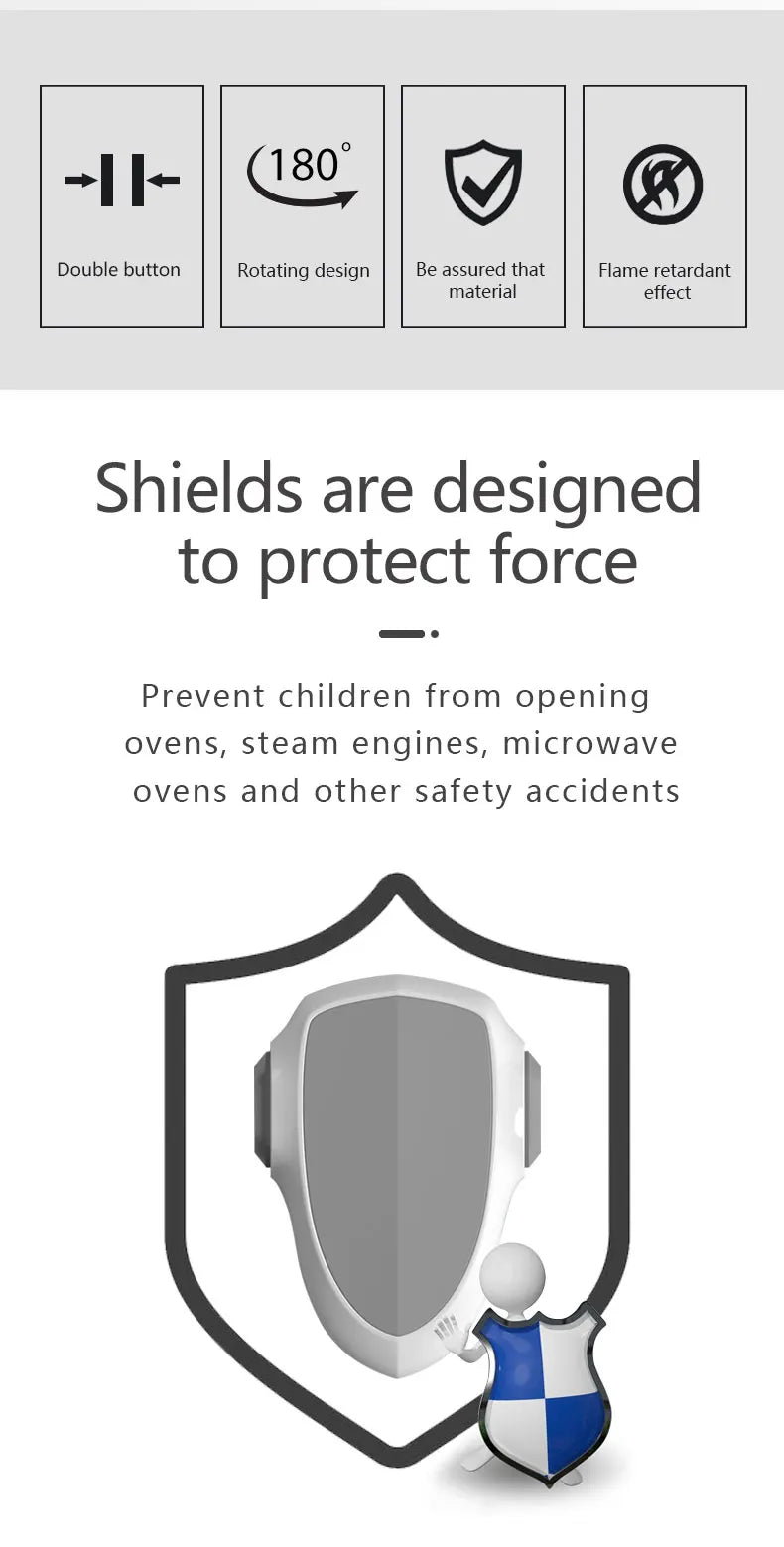 Baby Oven Door Lock For Kitchen Child Safety Locks Kids  Protection Safety Drawer Cabinet Cupboard Lock