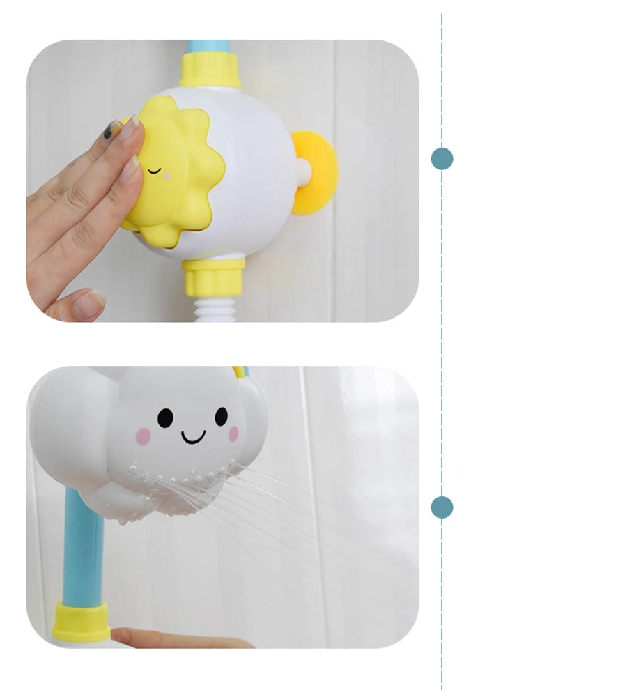 New Bath Toys for Baby Water Game Clouds Model Faucet Shower Water Spray Toy for Children Squirting Sprinkler Bathroom Kids Gift