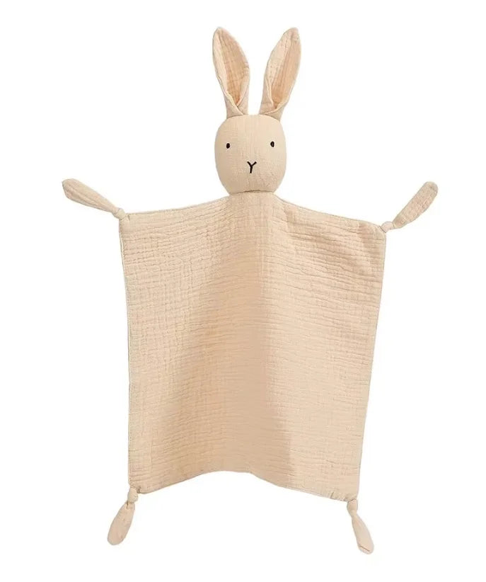 Baby Cotton Muslin Comforter Blanket Soft Newborn Sleeping Dolls Kids Fashion Sleep Toy Soothe Appease Towel Bibs