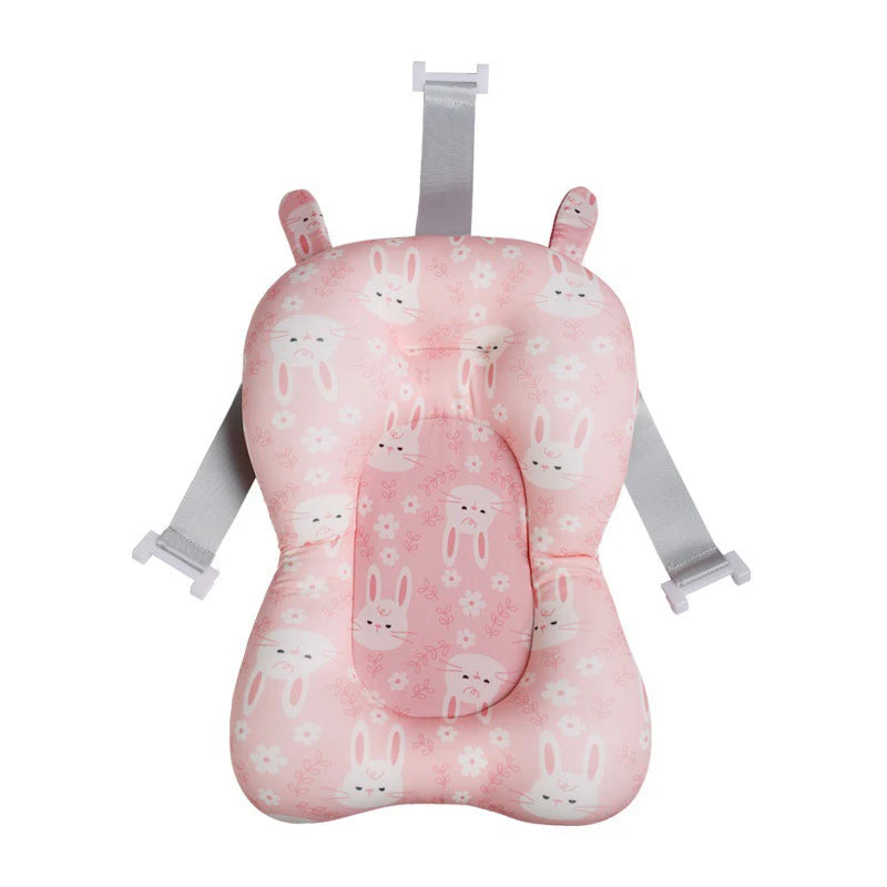 Baby Bathtub Pad Ajustable Bath Support Seat Mat Shower Cushion Newborn Foldable Baby Bath Seat Floating Security Water Pad