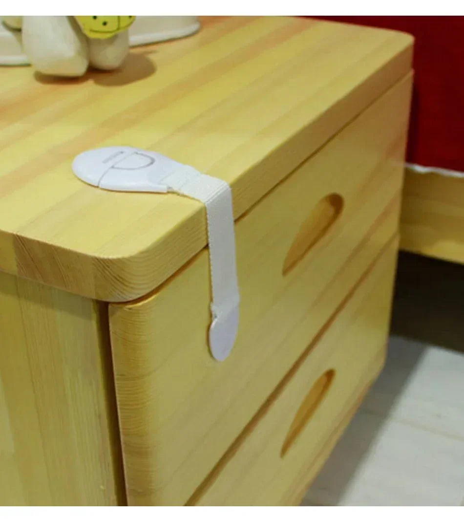 10pcs lot For Baby Furniture Door Drawer Lock Refrigerator Safety Locks Child Proof Infant Protector Brown Cabinet Safety Lock