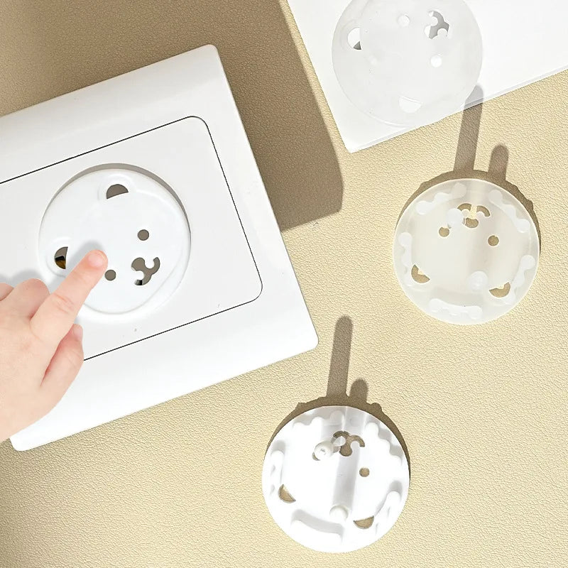 10pcs Bear EU Power Socket Electrical Outlet Baby Kids Child Safety Guard Protection Anti Electric Shock Plugs Protector Cover