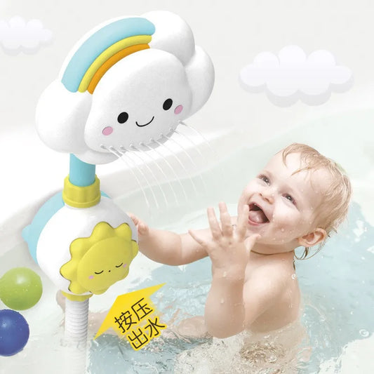 New Bath Toys for Baby Water Game Clouds Model Faucet Shower Water Spray Toy for Children Squirting Sprinkler Bathroom Kids Gift