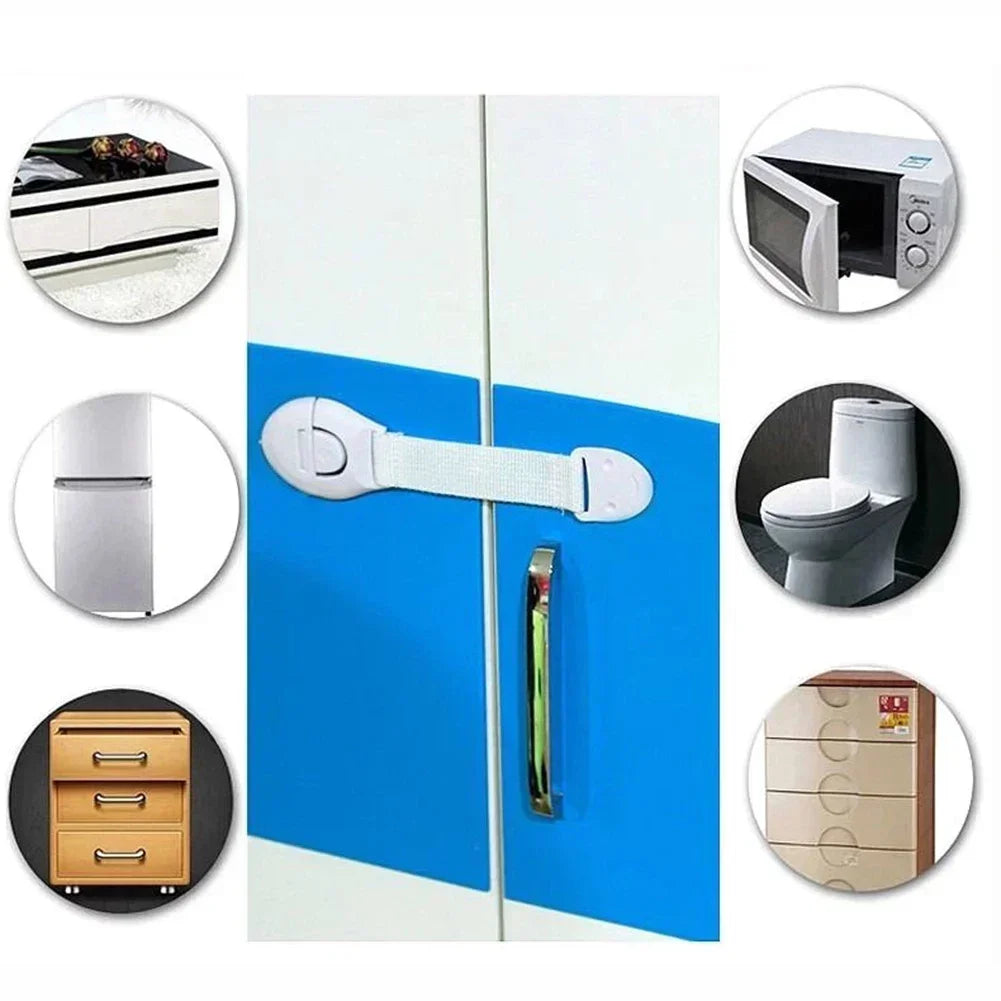 10pcs lot For Baby Furniture Door Drawer Lock Refrigerator Safety Locks Child Proof Infant Protector Brown Cabinet Safety Lock